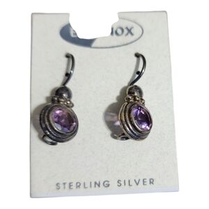 Equinox Vintave Sterling Silver And Amethyst Earrings Never Worn